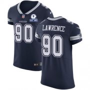 Wholesale Cheap Nike Cowboys #90 DeMarcus Lawrence Navy Blue Team Color Men's Stitched With Established In 1960 Patch NFL Vapor Untouchable Elite Jersey