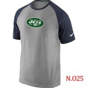 Wholesale Cheap Nike New York Jets Ash Tri Big Play Raglan NFL T-Shirt Grey/Navy Blue