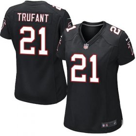 Wholesale Cheap Nike Falcons #21 Desmond Trufant Black Alternate Women\'s Stitched NFL Elite Jersey