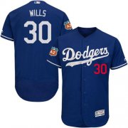 Wholesale Cheap Dodgers #30 Maury Wills Blue Flexbase Authentic Collection Stitched MLB Jersey