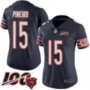 Wholesale Cheap Nike Bears #15 Eddy Pineiro Navy Blue Team Color Women's Stitched NFL 100th Season Vapor Limited Jersey