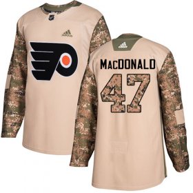Wholesale Cheap Adidas Flyers #47 Andrew MacDonald Camo Authentic 2017 Veterans Day Stitched NHL Jersey