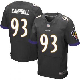 Wholesale Cheap Nike Ravens #93 Calais Campbell Black Alternate Men\'s Stitched NFL New Elite Jersey