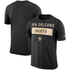 Wholesale Cheap Men\'s New Orleans Saints Nike College Black Sideline Legend Lift Performance T-Shirt