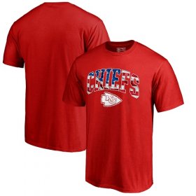 Wholesale Cheap Men\'s Kansas City Chiefs Pro Line by Fanatics Branded Red Banner Wave T-Shirt
