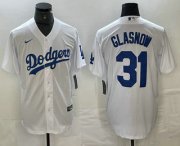 Cheap Men's Los Angeles Dodgers #31 Tyler Glasnow White Stitched Cool Base Nike Jerseys