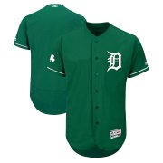 Wholesale Cheap Detroit Tigers Majestic St. Patrick's Day Flex Base Authentic Collection Celtic Team Jersey Green