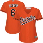 Wholesale Cheap Orioles #6 Jonathan Schoop Orange Alternate Women's Stitched MLB Jersey