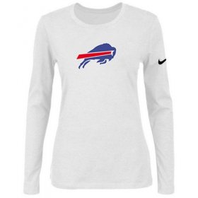 Wholesale Cheap Women\'s Nike Buffalo Bills Of The City Long Sleeve Tri-Blend NFL T-Shirt White