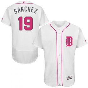 Wholesale Cheap Tigers #19 Anibal Sanchez White Flexbase Authentic Collection Mother\'s Day Stitched MLB Jersey