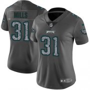 Wholesale Cheap Nike Eagles #31 Jalen Mills Gray Static Women's Stitched NFL Vapor Untouchable Limited Jersey