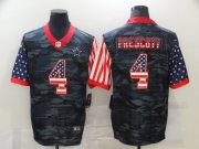 Wholesale Cheap Men's Dallas Cowboys #4 Dak Prescott USA Camo 2020 Salute To Service Stitched NFL Nike Limited Jersey