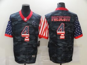 Wholesale Cheap Men\'s Dallas Cowboys #4 Dak Prescott USA Camo 2020 Salute To Service Stitched NFL Nike Limited Jersey
