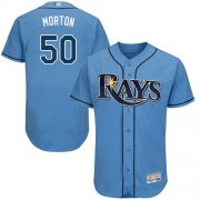 Wholesale Cheap Rays #50 Charlie Morton Light Blue Flexbase Authentic Collection Stitched MLB Jersey