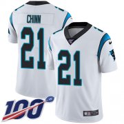 Wholesale Cheap Nike Panthers #21 Jeremy Chinn White Men's Stitched NFL 100th Season Vapor Untouchable Limited Jersey