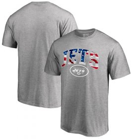 Wholesale Cheap Men\'s New York Jets Pro Line by Fanatics Branded Heathered Gray Banner Wave T-Shirt
