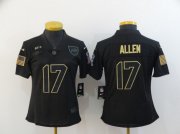 Wholesale Cheap Women's Buffalo Bills #17 Josh Allen Black 2020 Salute To Service Stitched NFL Nike Limited Jersey