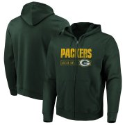 Wholesale Cheap Green Bay Packers Majestic Hyper Stack Full-Zip Hoodie Green