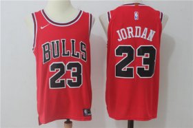 Wholesale Cheap Men\'s Chicago Bulls #23 Michael Jordan Red 2017-2018 Nike Swingman Stitched NBA Jersey