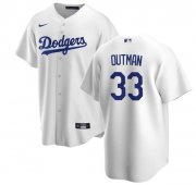 Cheap Men's Los Angeles Dodgers #33 James Outman White Cool Base Stitched Baseball Jersey