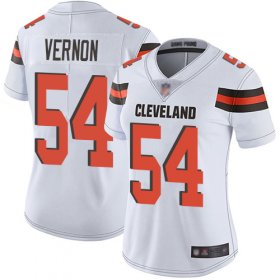 Wholesale Cheap Nike Browns #54 Olivier Vernon White Women\'s Stitched NFL Vapor Untouchable Limited Jersey