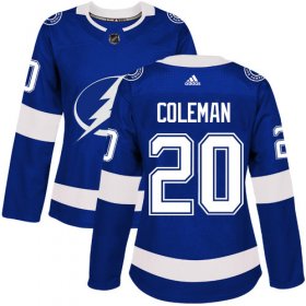 Cheap Adidas Lightning #20 Blake Coleman Blue Home Authentic Women\'s Stitched NHL Jersey