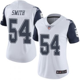 Wholesale Cheap Nike Cowboys #54 Jaylon Smith White Women\'s Stitched NFL Limited Rush Jersey