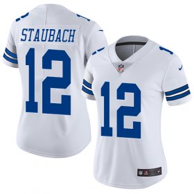 Wholesale Cheap Nike Cowboys #12 Roger Staubach White Women\'s Stitched NFL Vapor Untouchable Limited Jersey