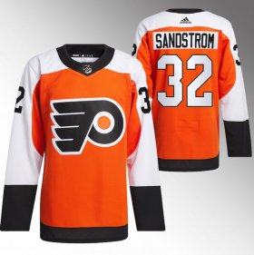 Cheap Men\'s Philadelphia Flyers #32 Felix Sandstrom 2023-24 Orange Stitched Jersey
