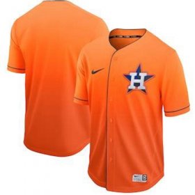 Wholesale Cheap Nike Astros Blank Orange Fade Authentic Stitched MLB Jersey