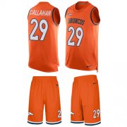 Wholesale Cheap Nike Broncos #29 Bryce Callahan Orange Team Color Men's Stitched NFL Limited Tank Top Suit Jersey