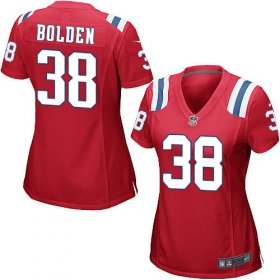 Wholesale Cheap Nike Patriots #38 Brandon Bolden Red Alternate Women\'s Stitched NFL Elite Jersey