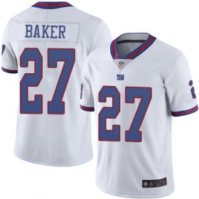Wholesale Cheap Nike Giants #27 Deandre Baker White Men\'s Stitched NFL Limited Rush Jersey