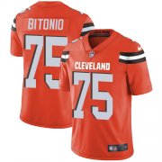 Wholesale Cheap Nike Browns #75 Joel Bitonio Orange Alternate Youth Stitched NFL Vapor Untouchable Limited Jersey