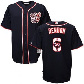 Wholesale Cheap Nationals #6 Anthony Rendon Navy Blue Team Logo Fashion Stitched MLB Jersey