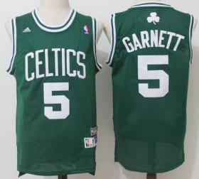 Wholesale Cheap Men\'s Boston Celtics #5 Kevin Garnett Green Hardwood Classics Soul Swingman Stitched NBA Throwback Jersey