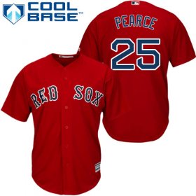 Wholesale Cheap Red Sox #25 Steve Pearce Red Cool Base Stitched Youth MLB Jersey