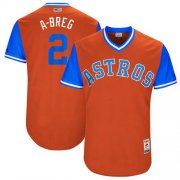 Wholesale Cheap Astros #2 Alex Bregman Orange "A-Breg" Players Weekend Authentic Stitched MLB Jersey