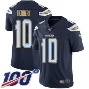 Wholesale Cheap Nike Chargers #10 Justin Herbert Navy Blue Team Color Men's Stitched NFL 100th Season Vapor Untouchable Limited Jersey