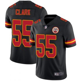 Wholesale Cheap Nike Chiefs #55 Frank Clark Black Youth Stitched NFL Limited Rush Jersey