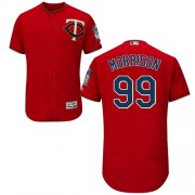 Wholesale Cheap Twins #99 Logan Morrison Red Flexbase Authentic Collection Stitched MLB Jersey