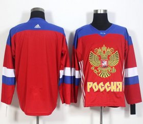 Wholesale Cheap Team Russia Blank Red 2016 World Cup Stitched NHL Jersey