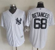Wholesale Cheap Yankees #68 Dellin Betances White Strip New Cool Base Stitched MLB Jersey