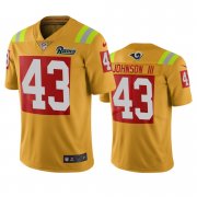 Wholesale Cheap Los Angeles Rams #43 John Johnson Gold Vapor Limited City Edition NFL Jersey