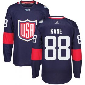 Wholesale Cheap Team USA #88 Patrick Kane Navy Blue 2016 World Cup Stitched NHL Jersey