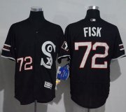 Wholesale Cheap White Sox #72 Carlton Fisk Black New Flexbase Authentic Collection Stitched MLB Jersey