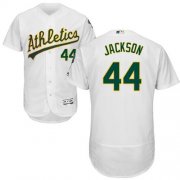 Wholesale Cheap Athletics #44 Reggie Jackson White Flexbase Authentic Collection Stitched MLB Jersey