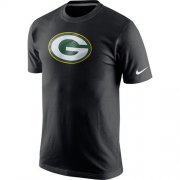 Wholesale Cheap Nike Green Bay Packers Fast Logo T-Shirt Black