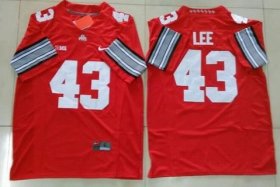 Wholesale Cheap Men\'s Ohio State Buckeyes #43 Darrin Lee Red College Football Nike Limited Jersey