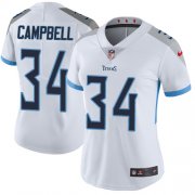 Wholesale Cheap Nike Titans #34 Earl Campbell White Women's Stitched NFL Vapor Untouchable Limited Jersey